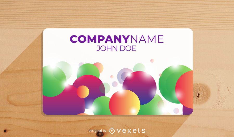 Colorful Splashed Bubbles Business Card Colorful Splashed Bubbles Business Card