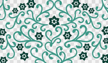 Flower Swirls on Checker Background Flower Swirls on Checker Background