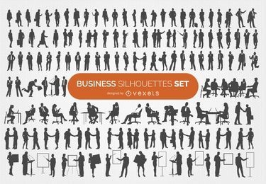140 Sammlung von Business-Silhouetten