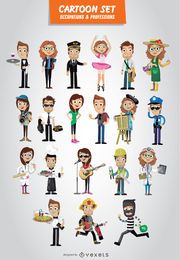 Occupations and Professions Cartoon set Occupations and Professions Cartoon set