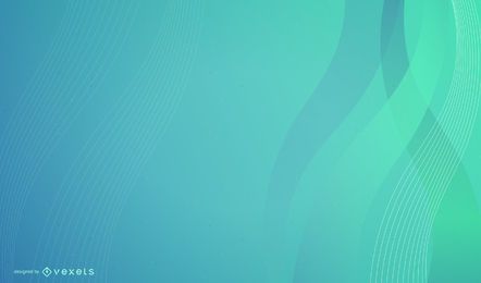 Blue Green Waves background vector design