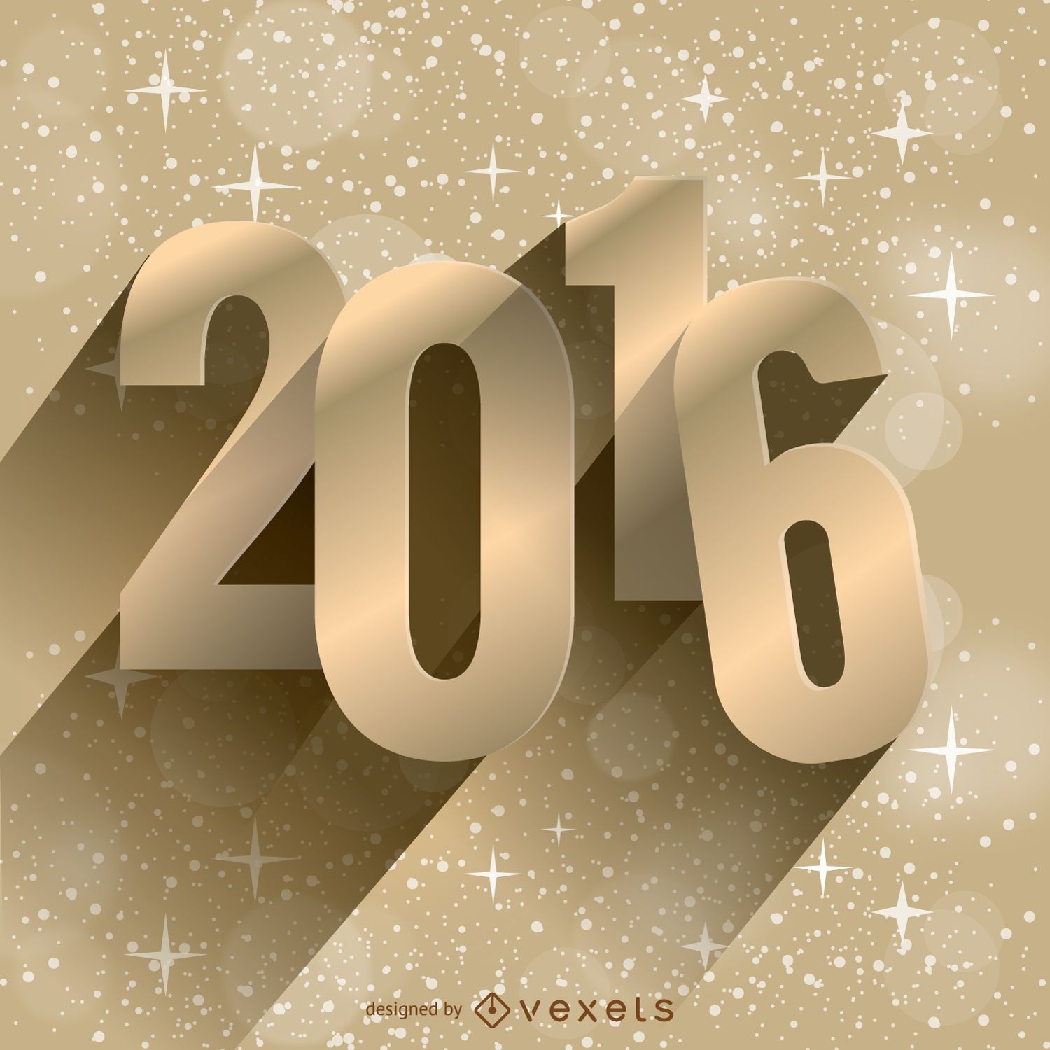 Goldener Hintergrund des neuen Jahres 2016