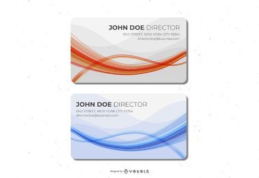 Blue Orange Waves Business Card Blue Orange Waves Business Card