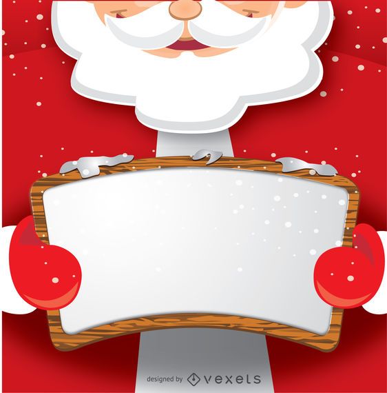 Santa Claus with message board Santa Claus with message board