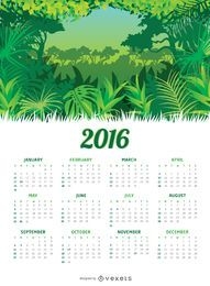 Calendário Jungle 2016