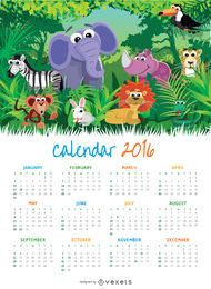 Calendário Animal Children 2016