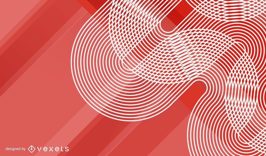 Fondo de semitono de ondas rojas Fondo de semitono de ondas rojas