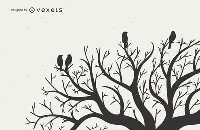 Agapornis en las ramas de los árboles
