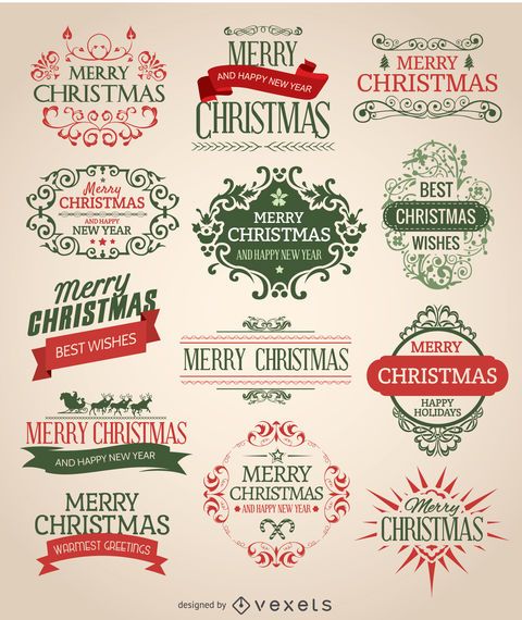 Conjunto de emblema de Natal Conjunto de emblema de Natal