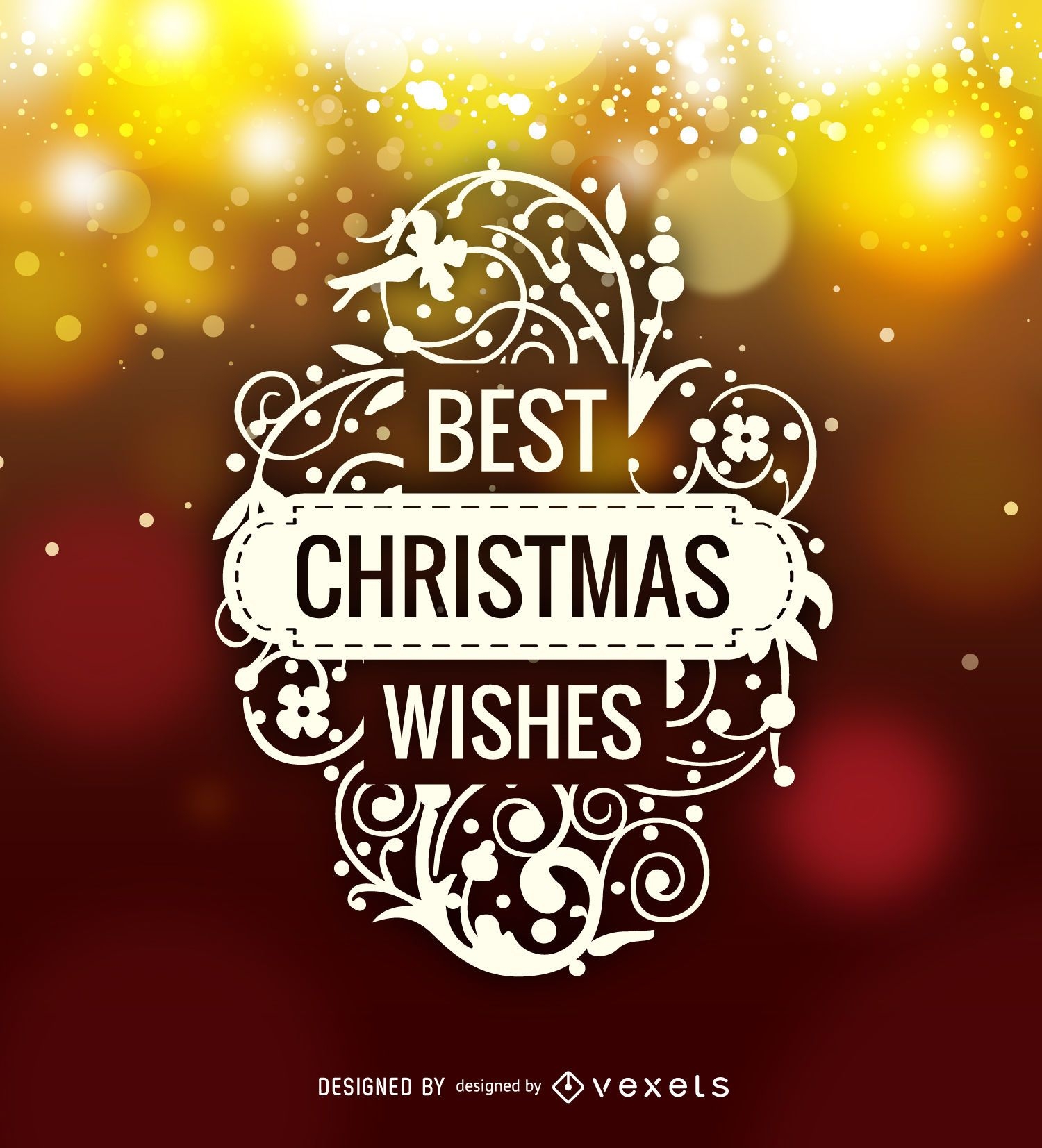 Best Christmas Wishes logo label