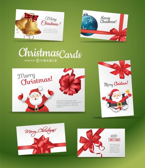Conjunto de hermosa tarjeta de Navidad Conjunto de hermosa tarjeta de Navidad