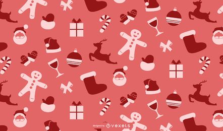Diseño de vector de patrón de Navidad