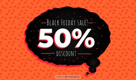Black Friday Discount Banner Vector