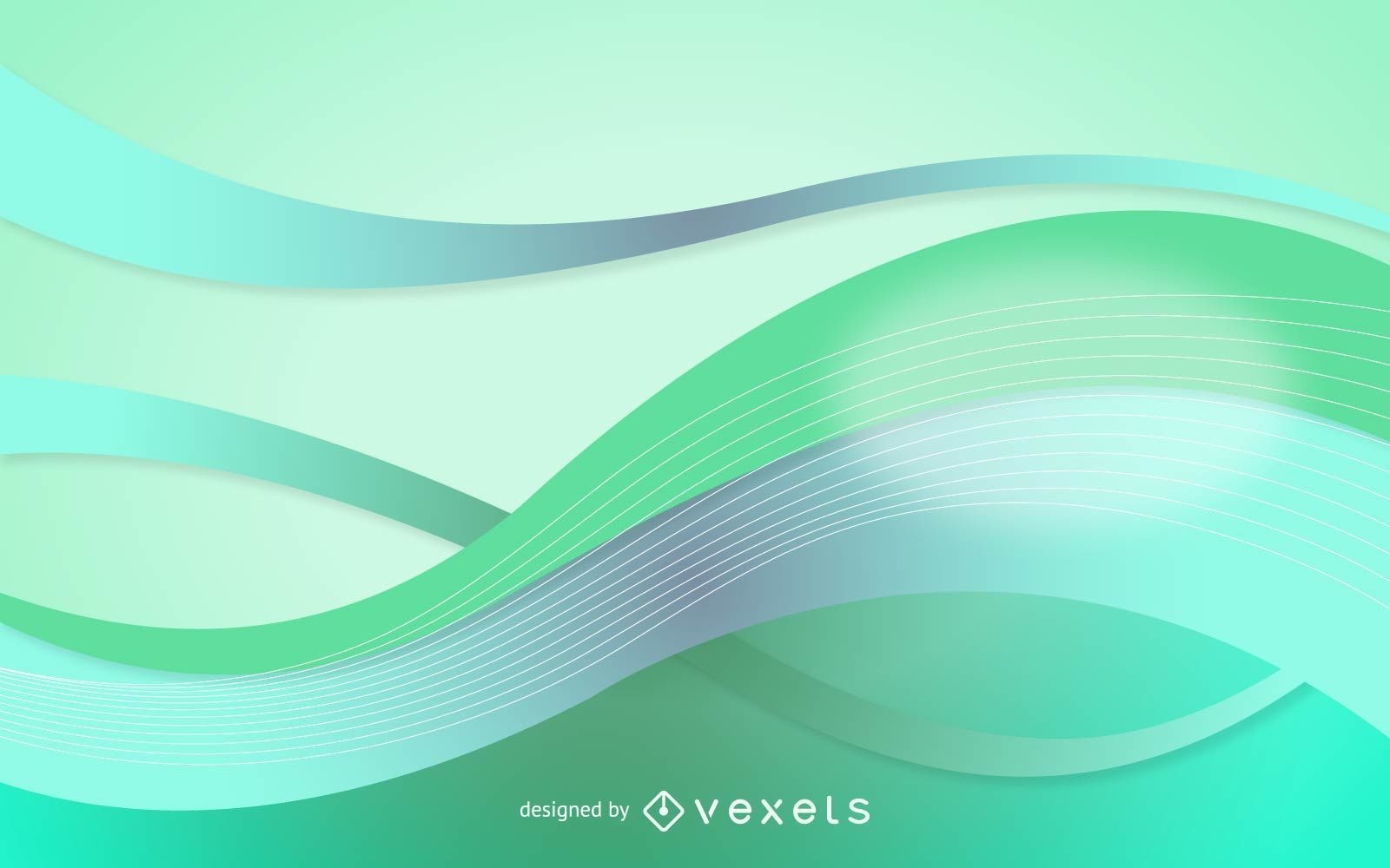 Green Waves Background design
