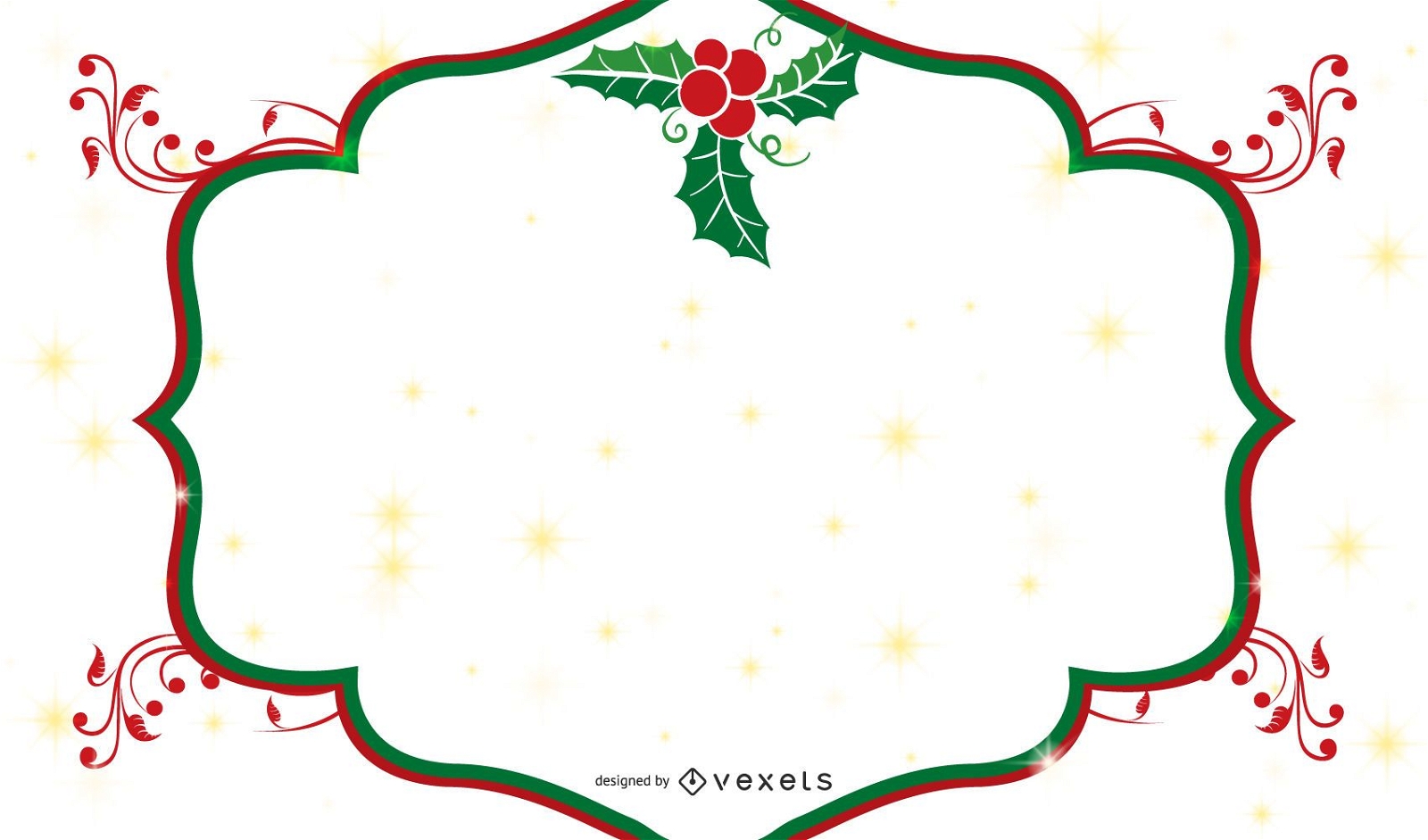 Banner de Natal com moldura de visco