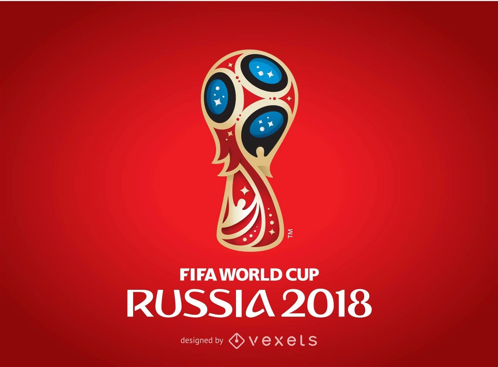 Cartaz do logotipo da Rússia 2018