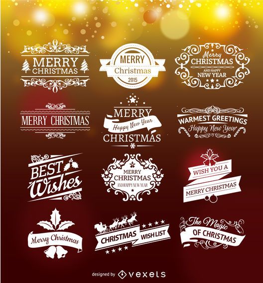 Conjunto de emblemas de Natal Conjunto de emblemas de Natal