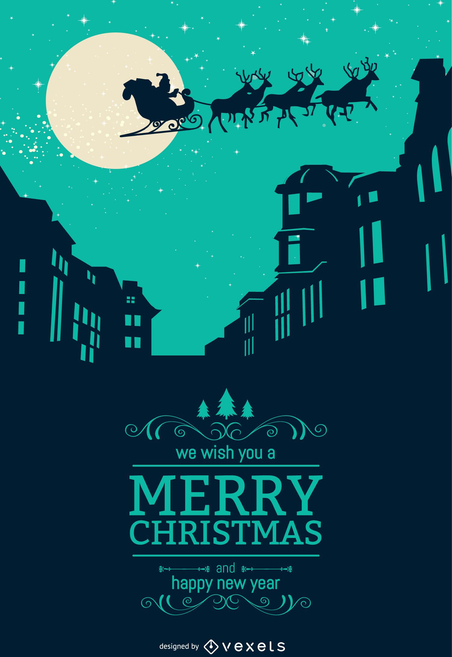 Download Christmas Landscape Vector Graphics To Download