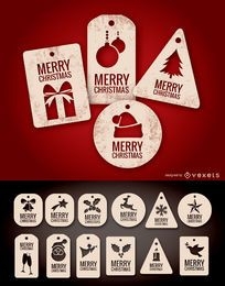etiquetas y etiquetas navideñas