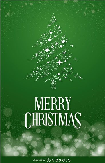 Christmas postcard with pine tree Christmas postcard with pine tree
