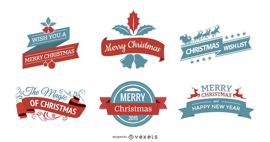Vintage Christmas Label Set Vintage Christmas Label Set
