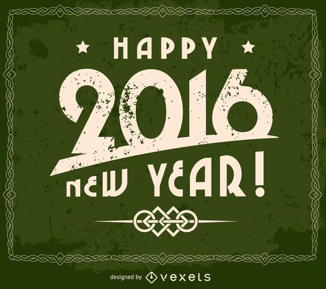 Grunge 2016 feliz año nuevo diseño Grunge 2016 feliz año nuevo diseño