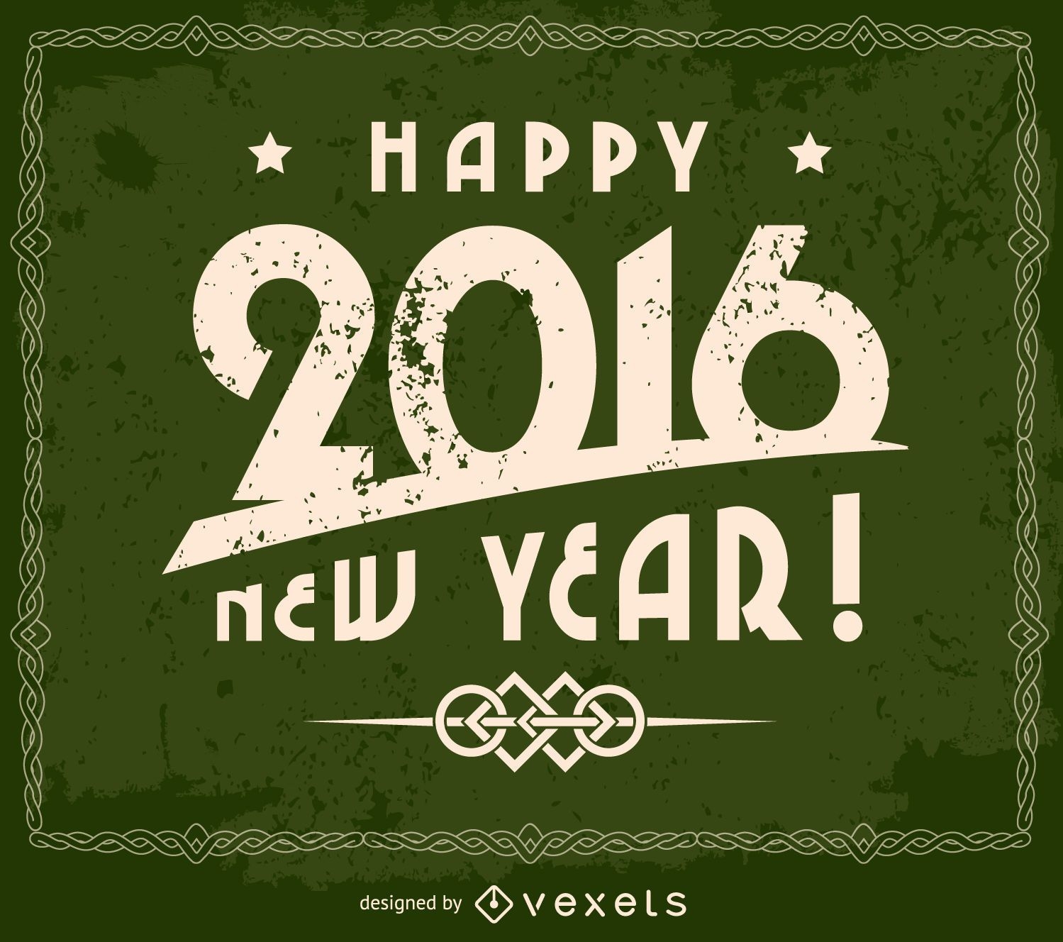 Grunge 2016 Neujahrsdesign