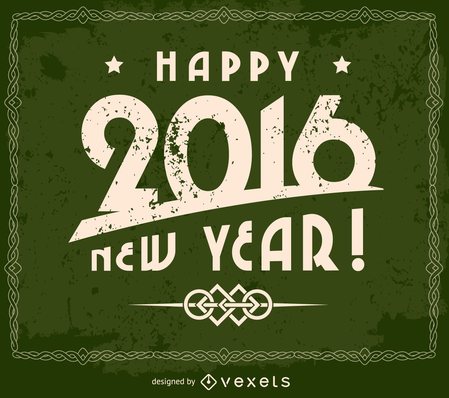 Grunge 2016 new year design