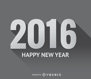 2016 grey drop shadow numbers