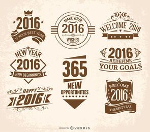 2016 New Year emblems 2016 New Year emblems