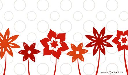 Fundo de plantas de flores vermelhas