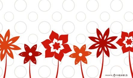 Red Flower Plants Background