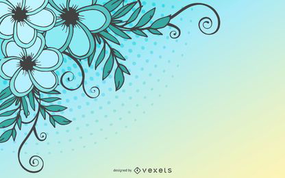 Fundo de meios-tons de planta floral rodando