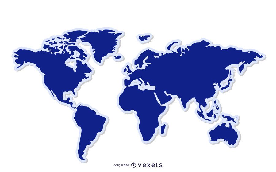 Blue World Map Background Blue World Map Background