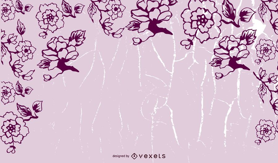 Floral Grungy Message Background Floral Grungy Message Background