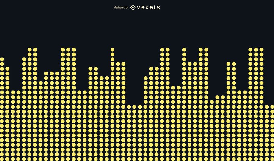 Pixilated Dots Cityscape Background Pixilated Dots Cityscape Background