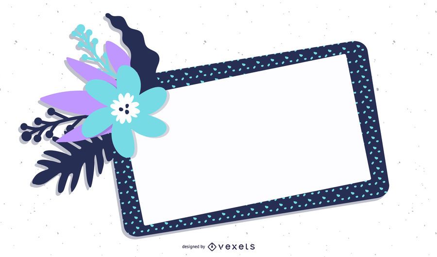 Banner Floral de moldura pontilhada Banner Floral de moldura pontilhada