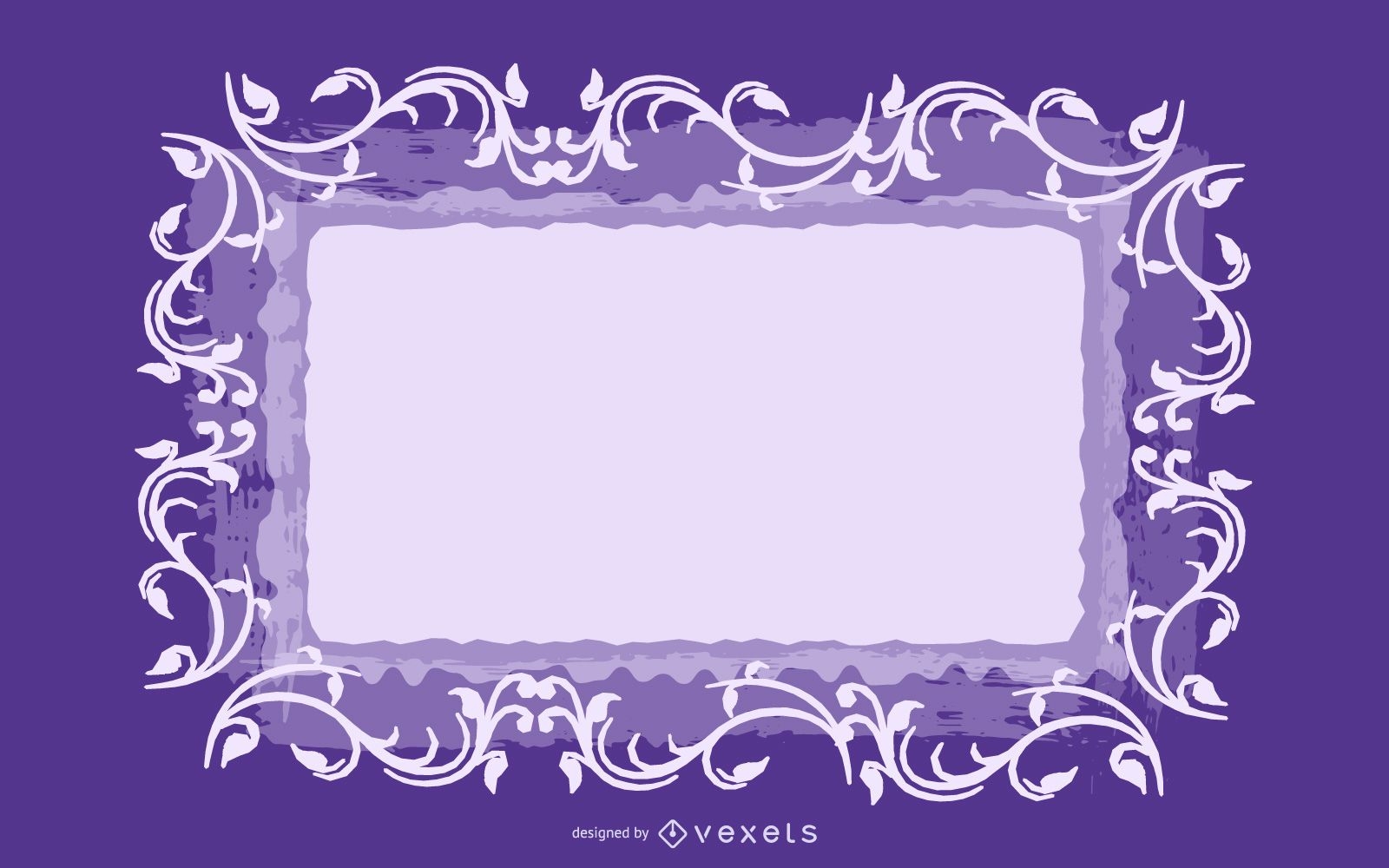 Wirbelnder Rahmen Grungy Purple Background