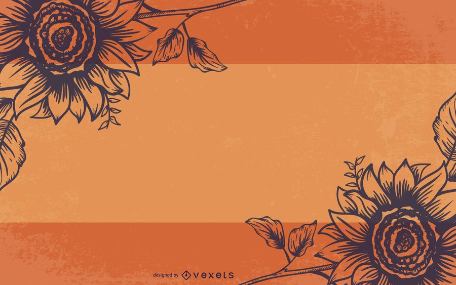 Floral Grungy Hand Drawn Background Floral Grungy Hand Drawn Background