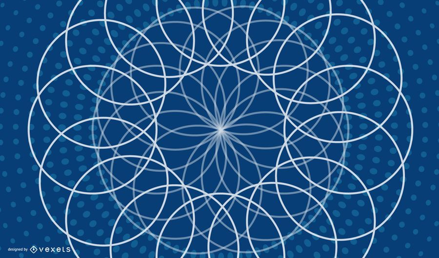 Decorative Geometric Blue Background Decorative Geometric Blue Background