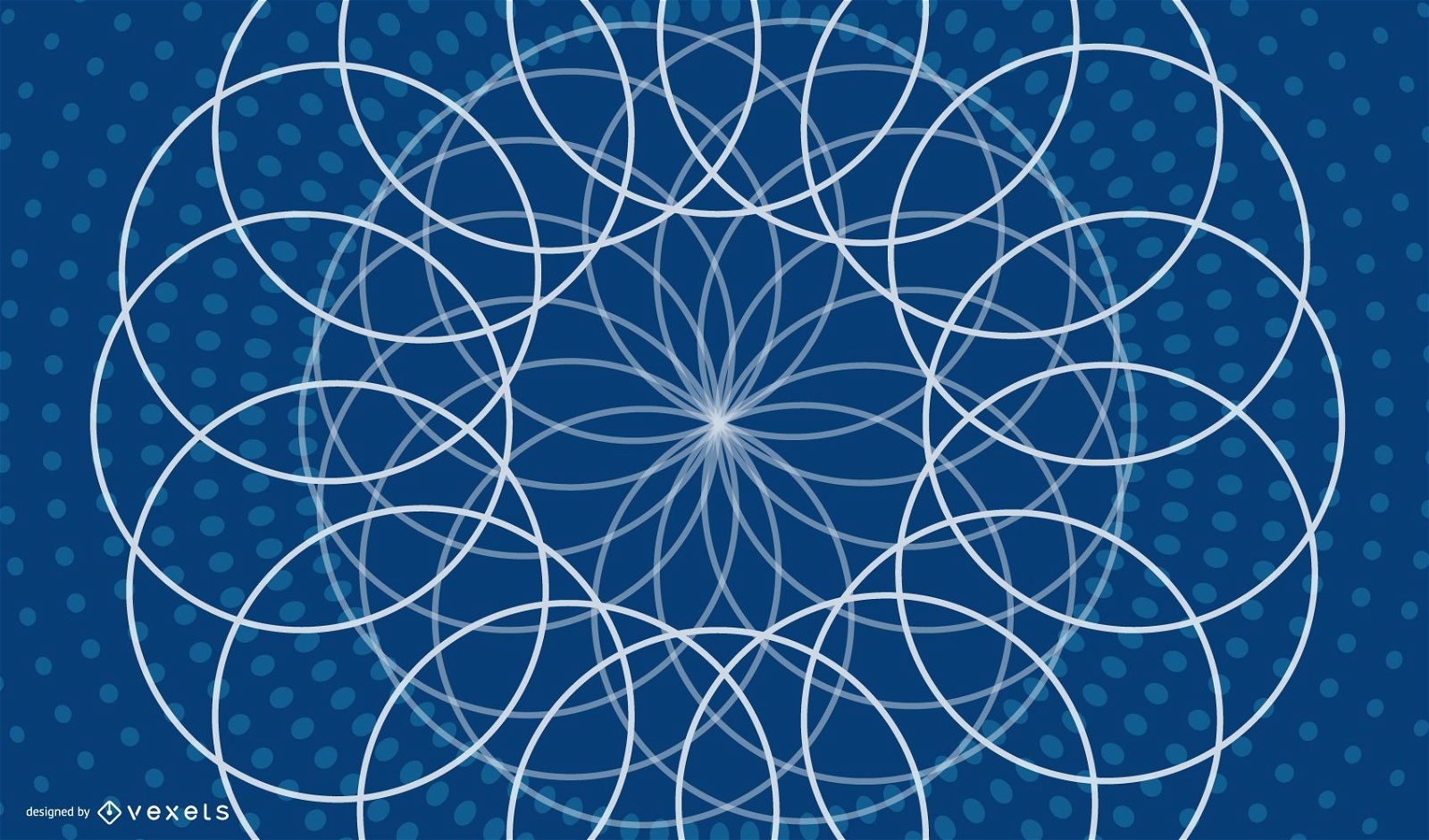 Decorative Geometric Blue Background