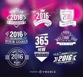 2016 new year badges