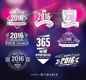 Emblemas de ano novo de 2016