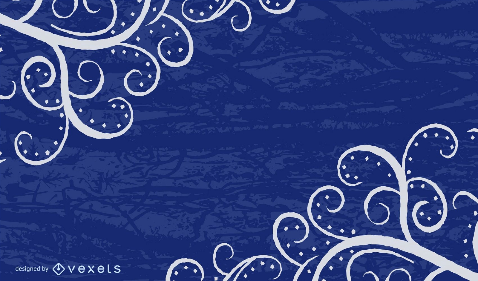 Grungy Blue Swirls Background