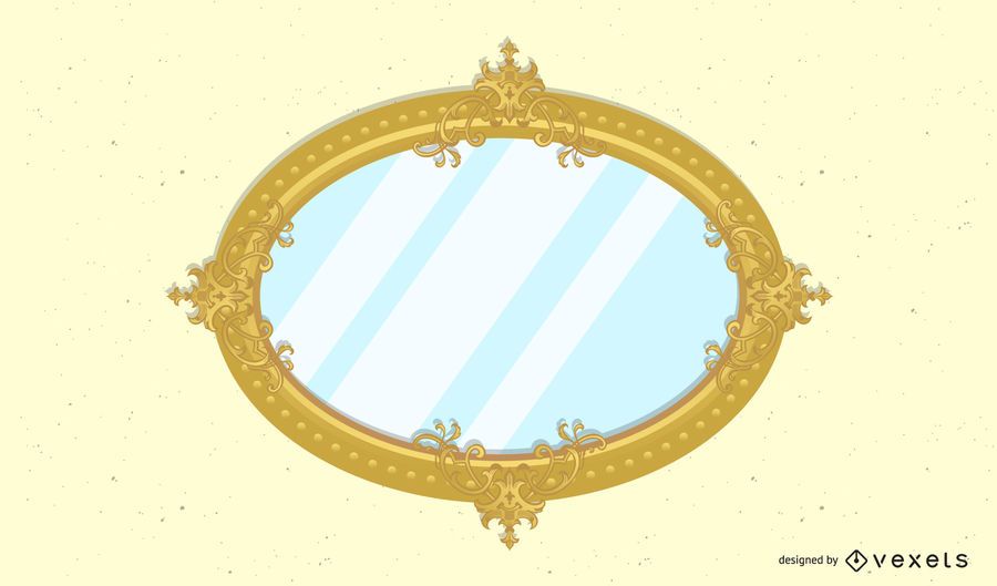 Ornamental Mirror Frame Retro Background Ornamental Mirror Frame Retro Background