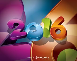 2016 colorful rounded big numbers 2016 colorful rounded big numbers