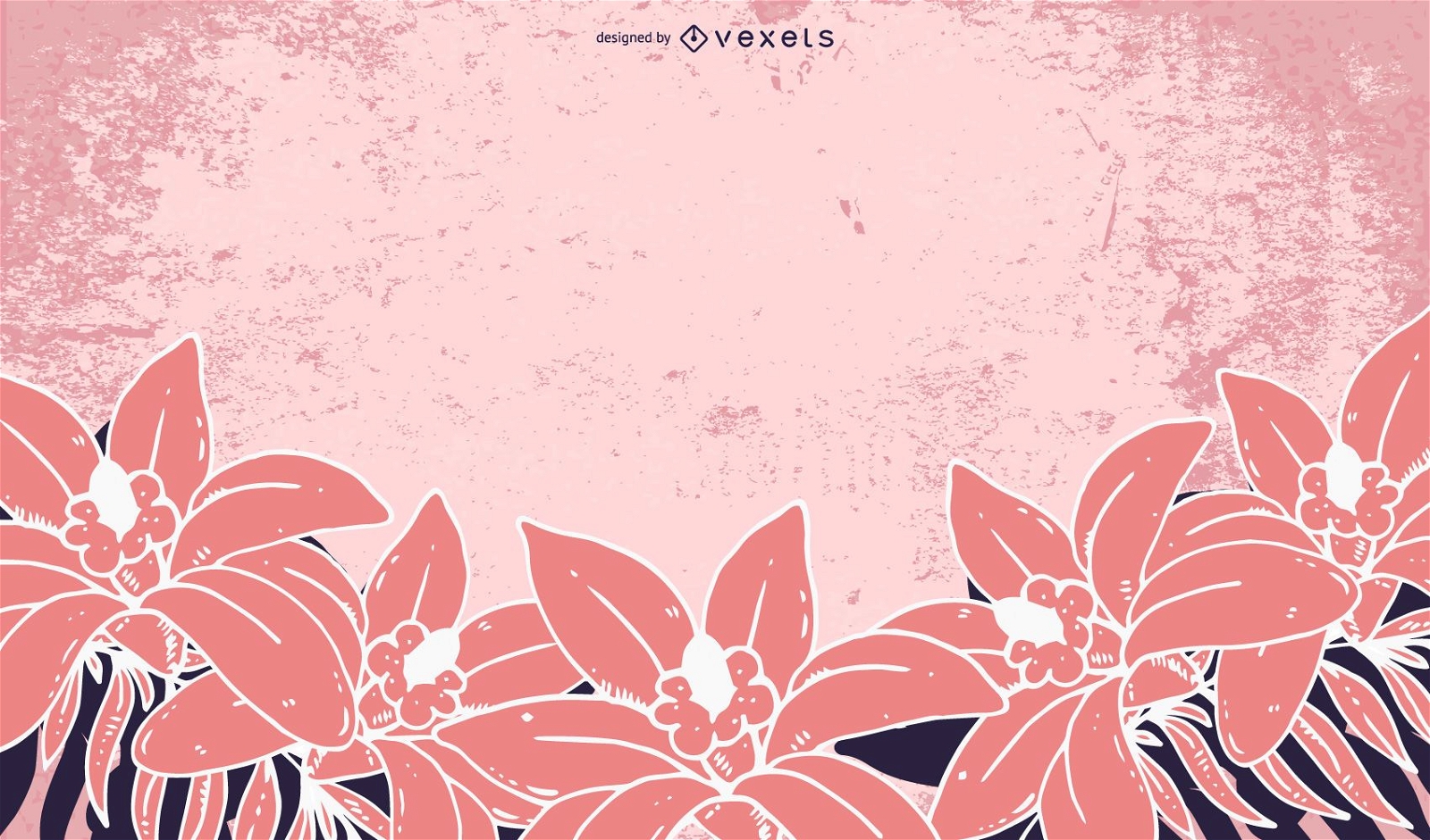 Grungy Pink Flower Hintergrund