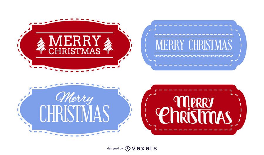 Conjunto de etiqueta decorativa de Natal Conjunto de etiqueta decorativa de Natal