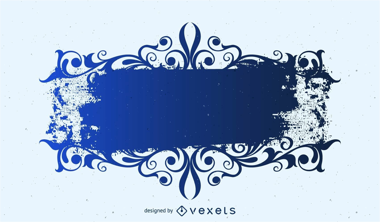 Blaues wirbelndes Rechteck-Banner