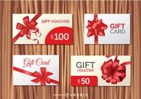4 Gift Cards Designs Vector Download